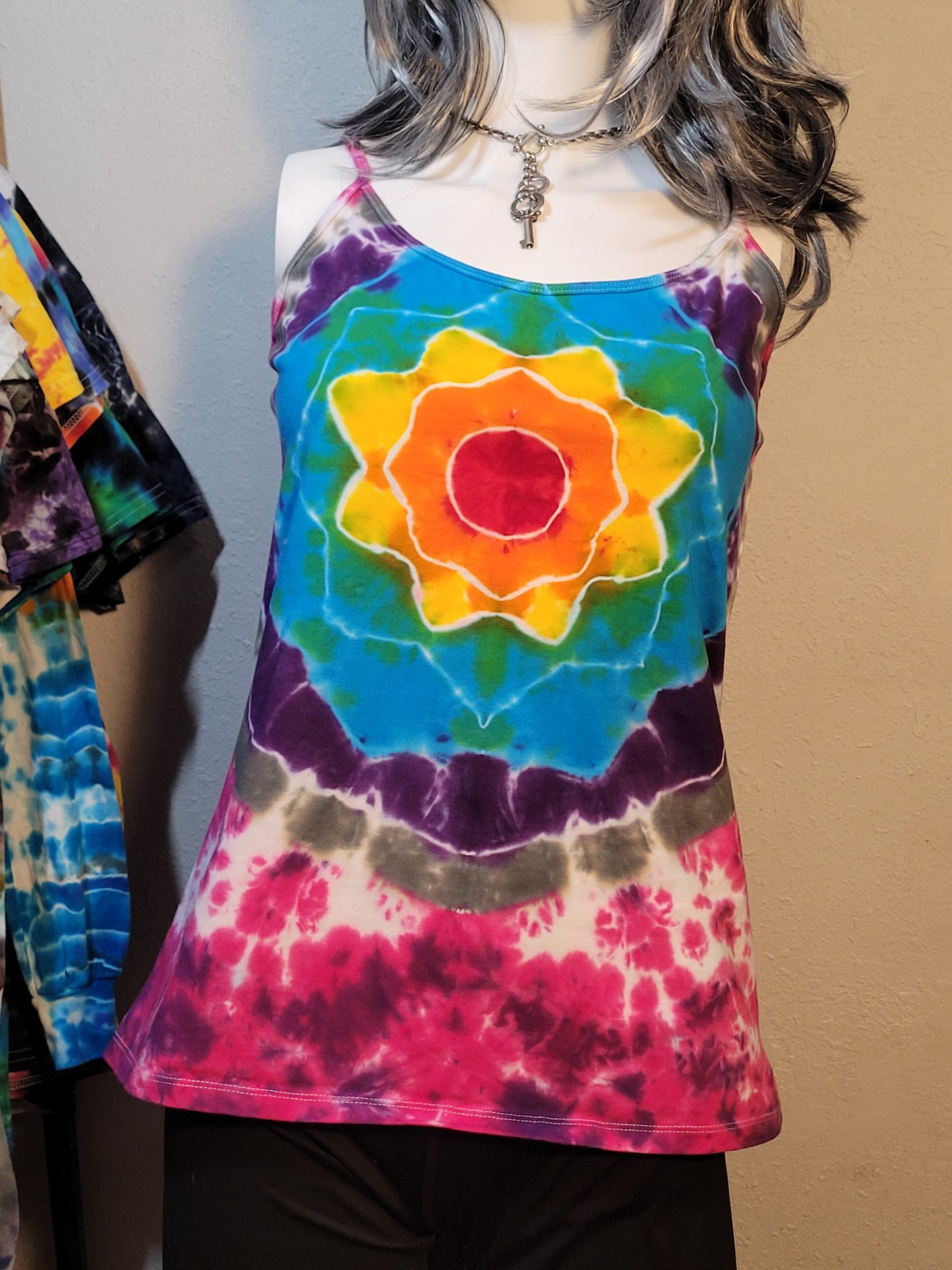 Hand-Dyed Mandala Tank Top - Adult Large