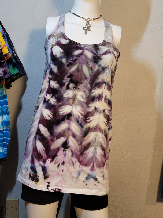 Hand-Dyed Purple Racerback Tank Top - Adult Large