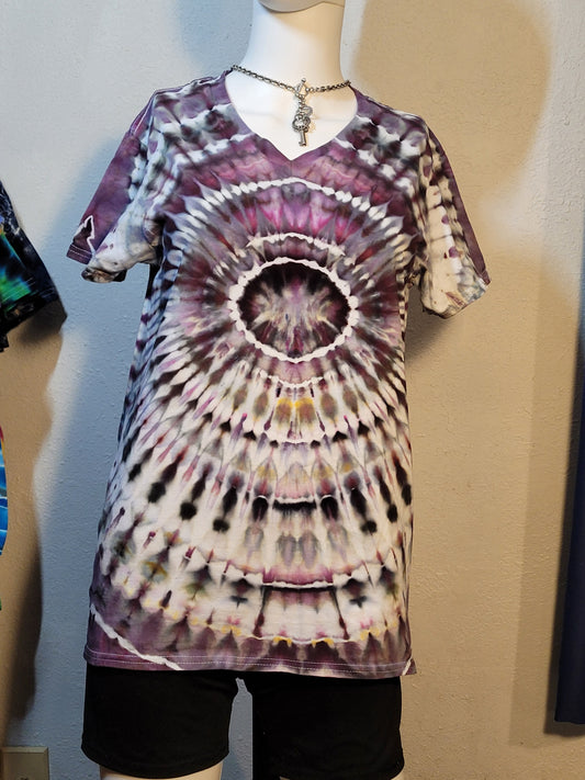 Hand-Dyed Circle Fan Fold T-Shirt - Adult Small