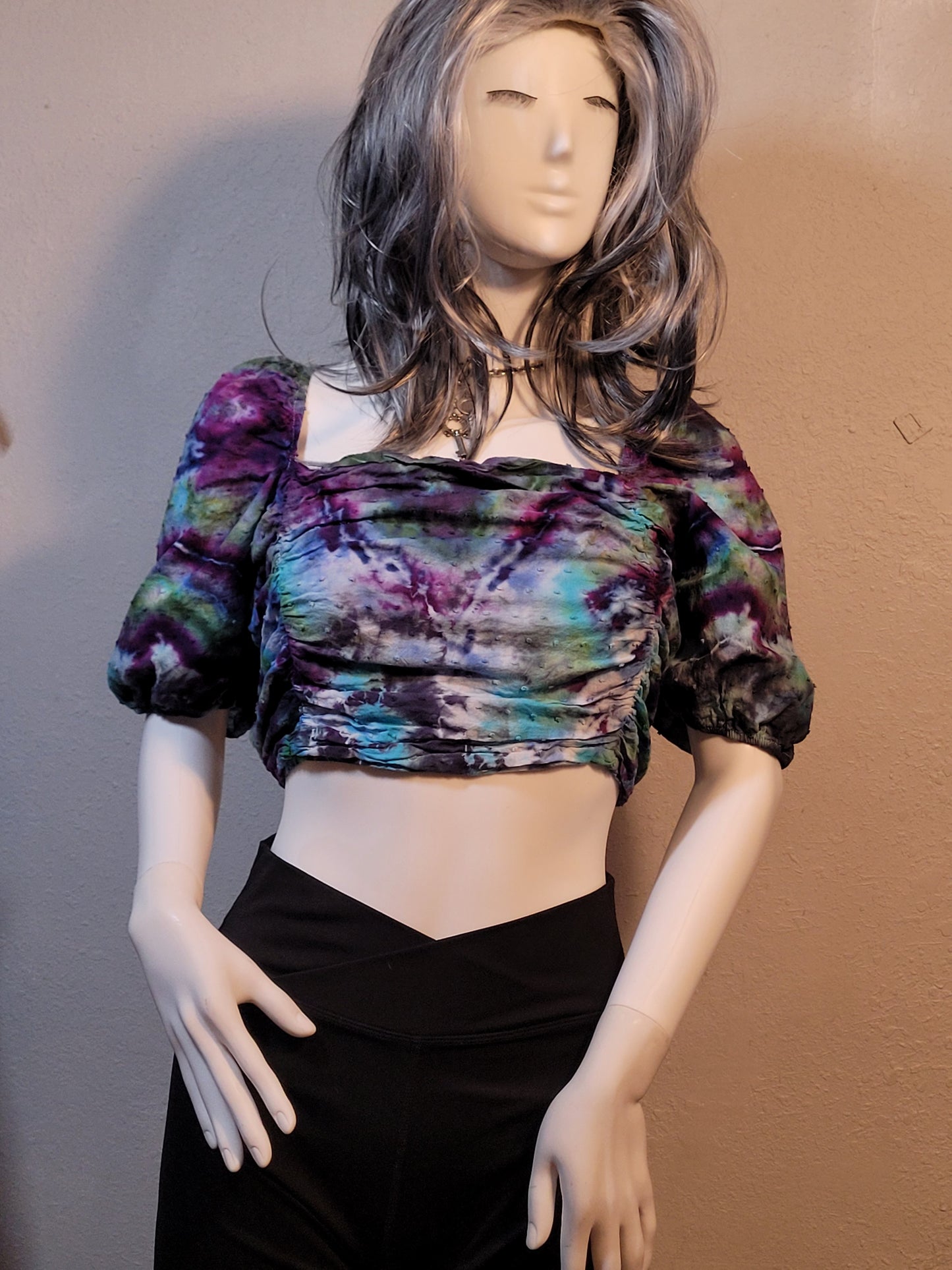 Upcycled Hand-Dyed Crop Top - Adult Small