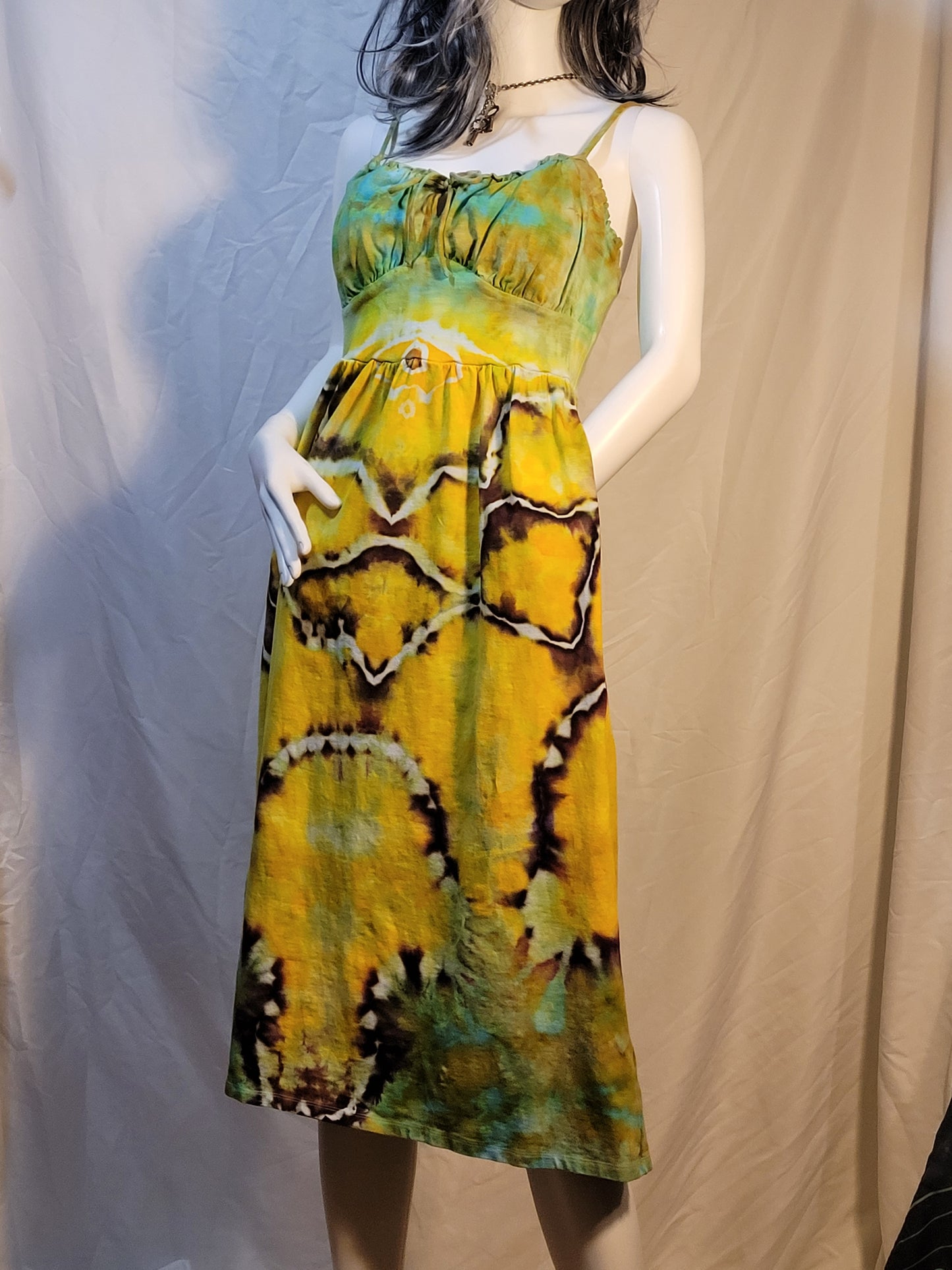 Hand-Dyed Pineapple Pocket Dress - Adult Small