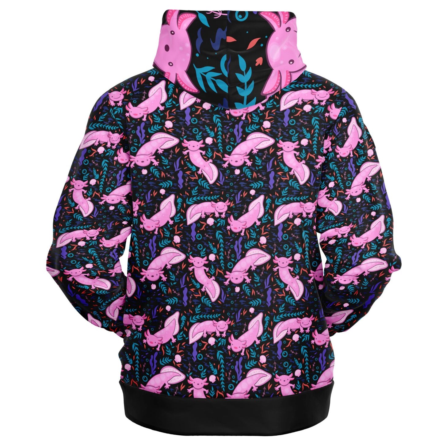 Axolotl Print Adult Zip-Up Hoodie