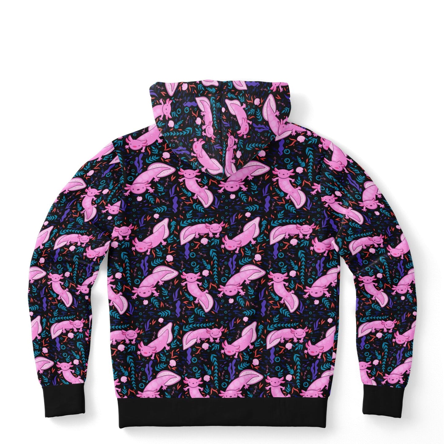 Axolotl Print Adult Pullover Hoodie