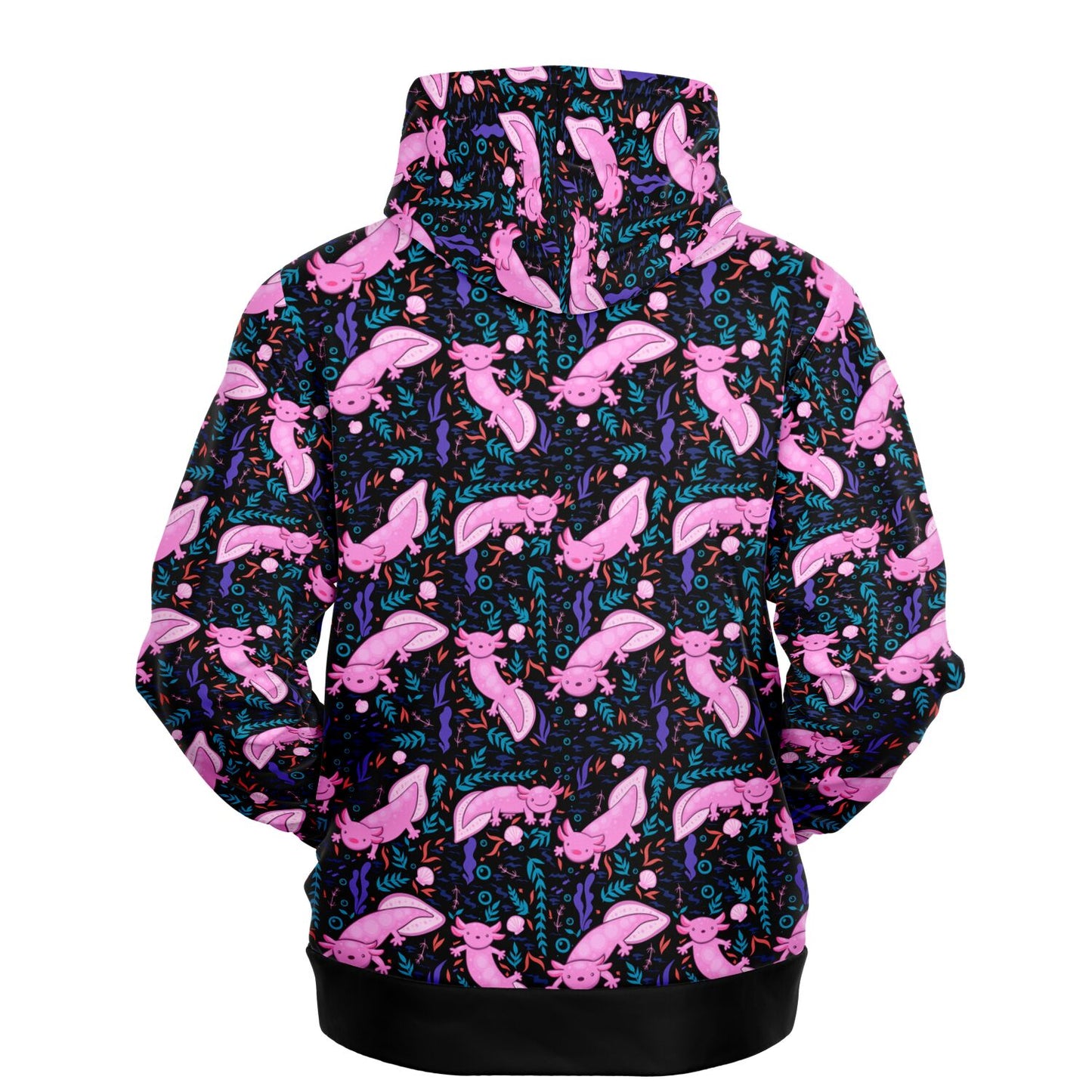 Axolotl Print Adult Pullover Hoodie