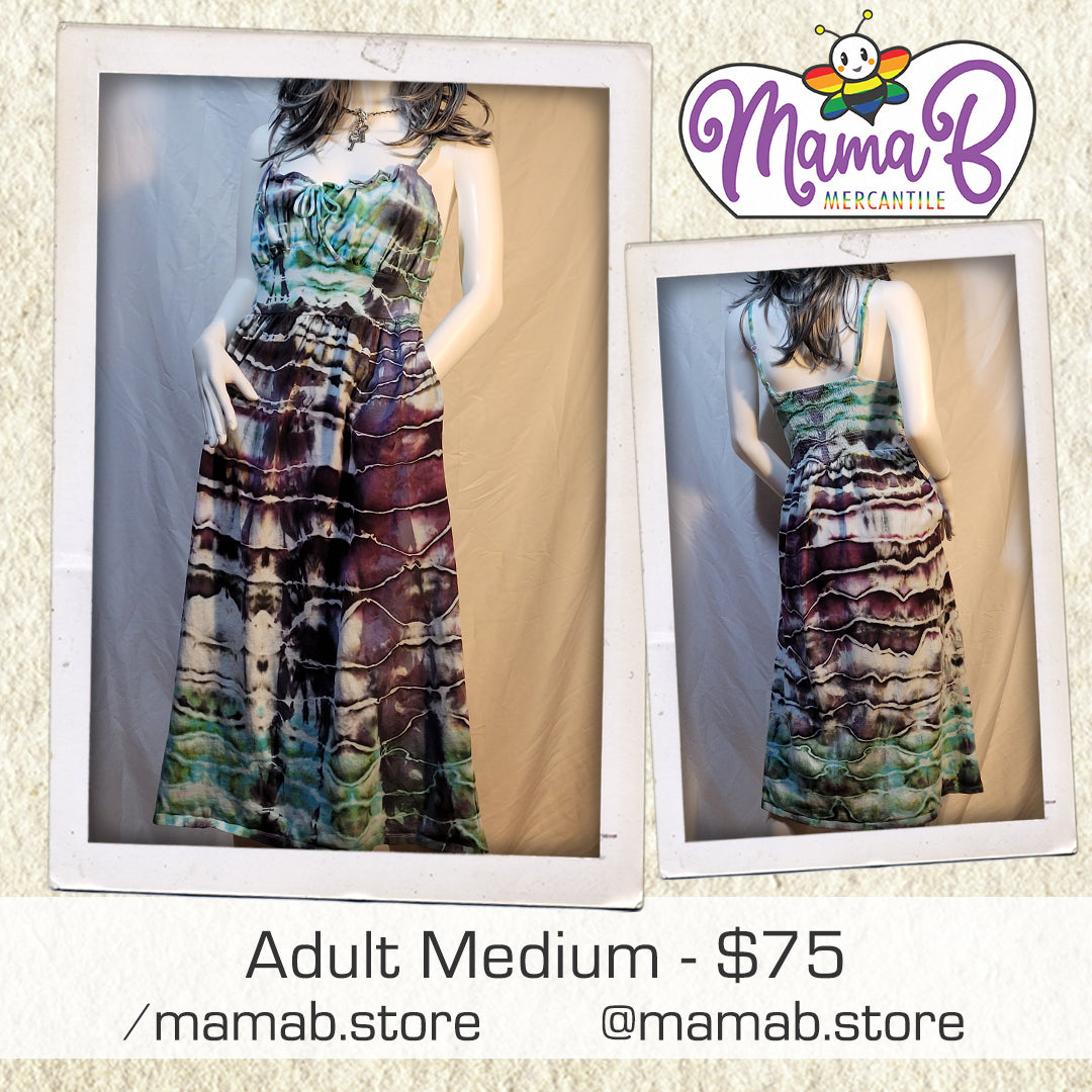 Hand-Dyed Geode Pocket Dress - Adult Medium