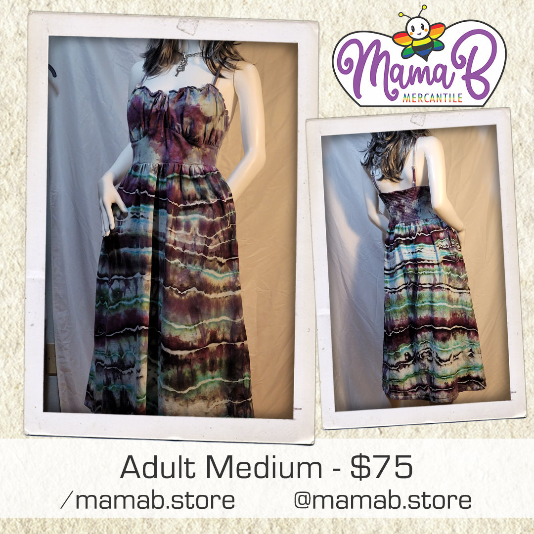 Hand-Dyed Geode Pocket Dress - Adult Medium