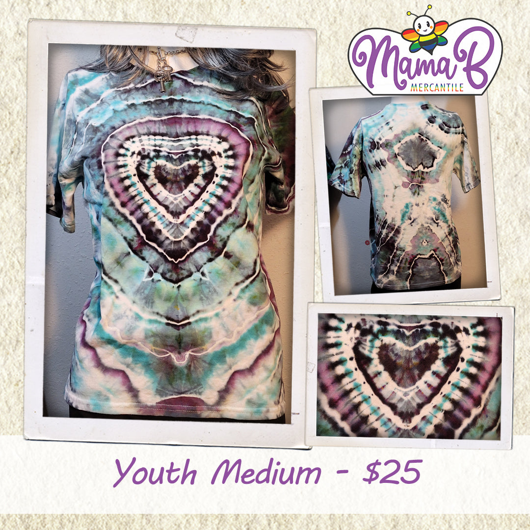 Hand-Dyed Heart Short Sleeve T-Shirt - Youth Medium